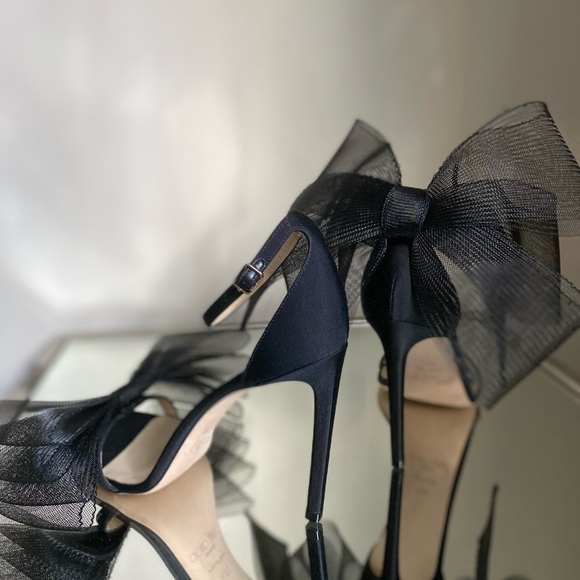 New Jimmy Choo Aveline 100 Mesh Fascinator Bows 38.5 $1,175 - Picture 12 of 16